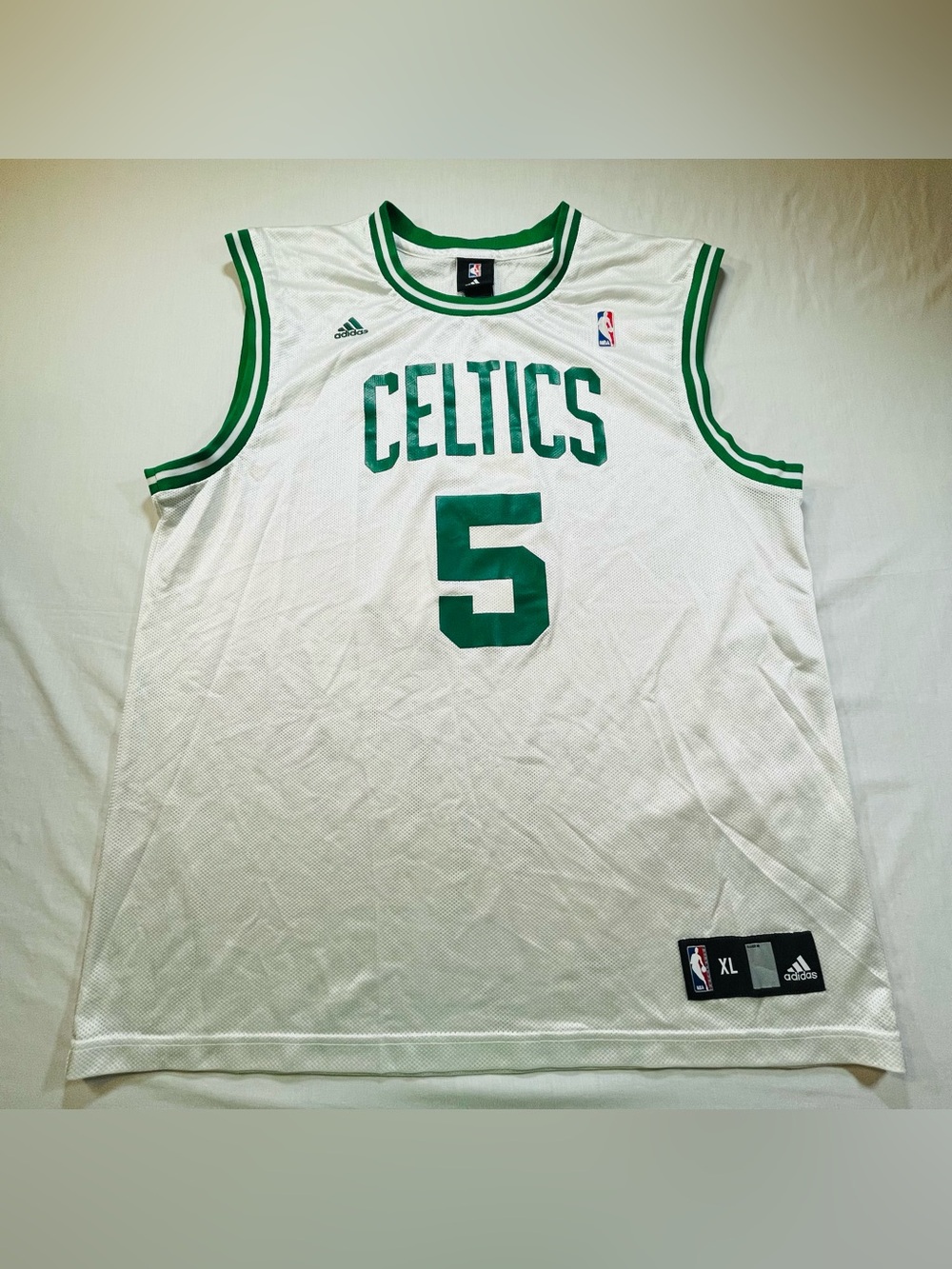NBA Boston Celtics #5 Kevin Garnett Adidas Basketball JERSEY Adult XL White Y2K
